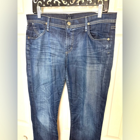 COH CITIZENS OF HUMANITY Dani Cropped Straight Leg Denim Jeans Dark Wash Cuffed - Picture 5 of 13
